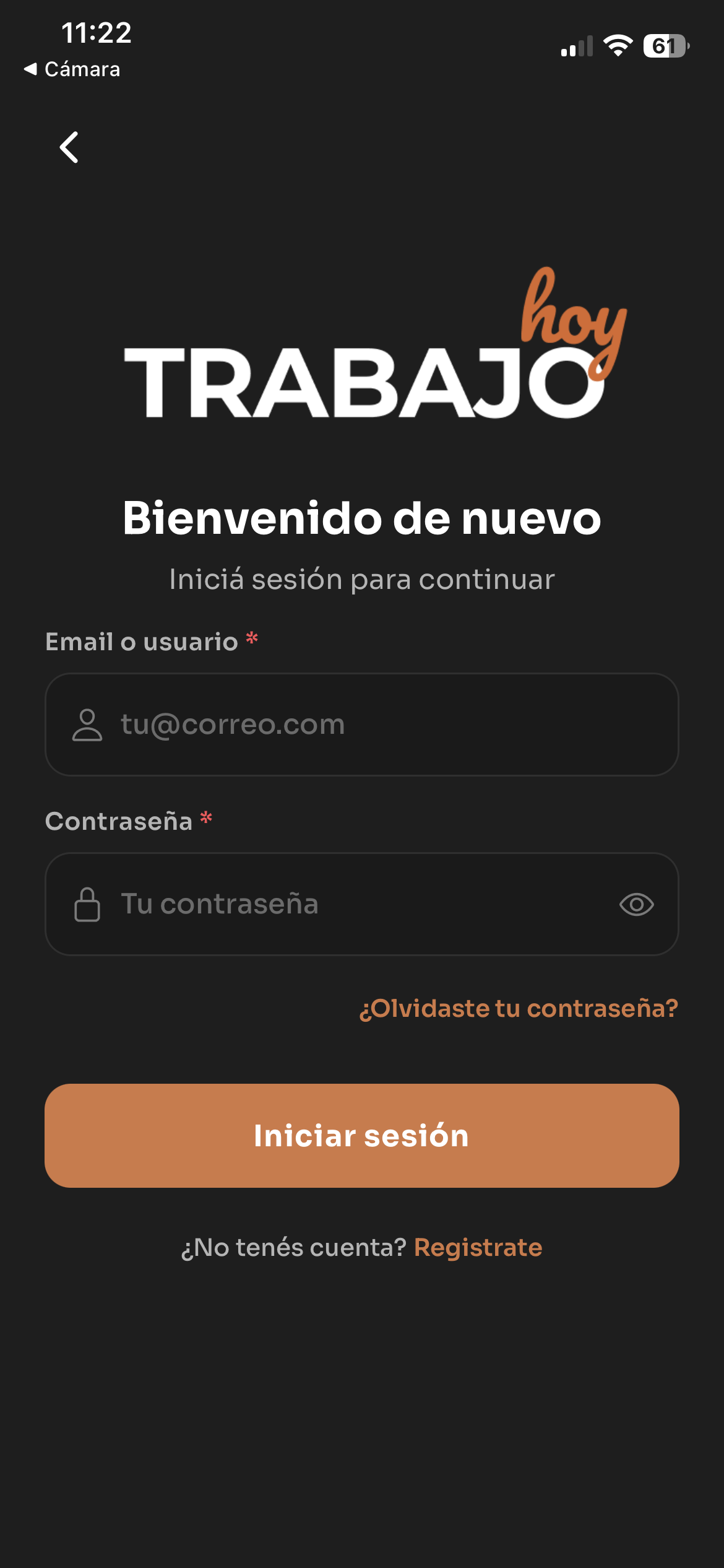 Inicio de sesión