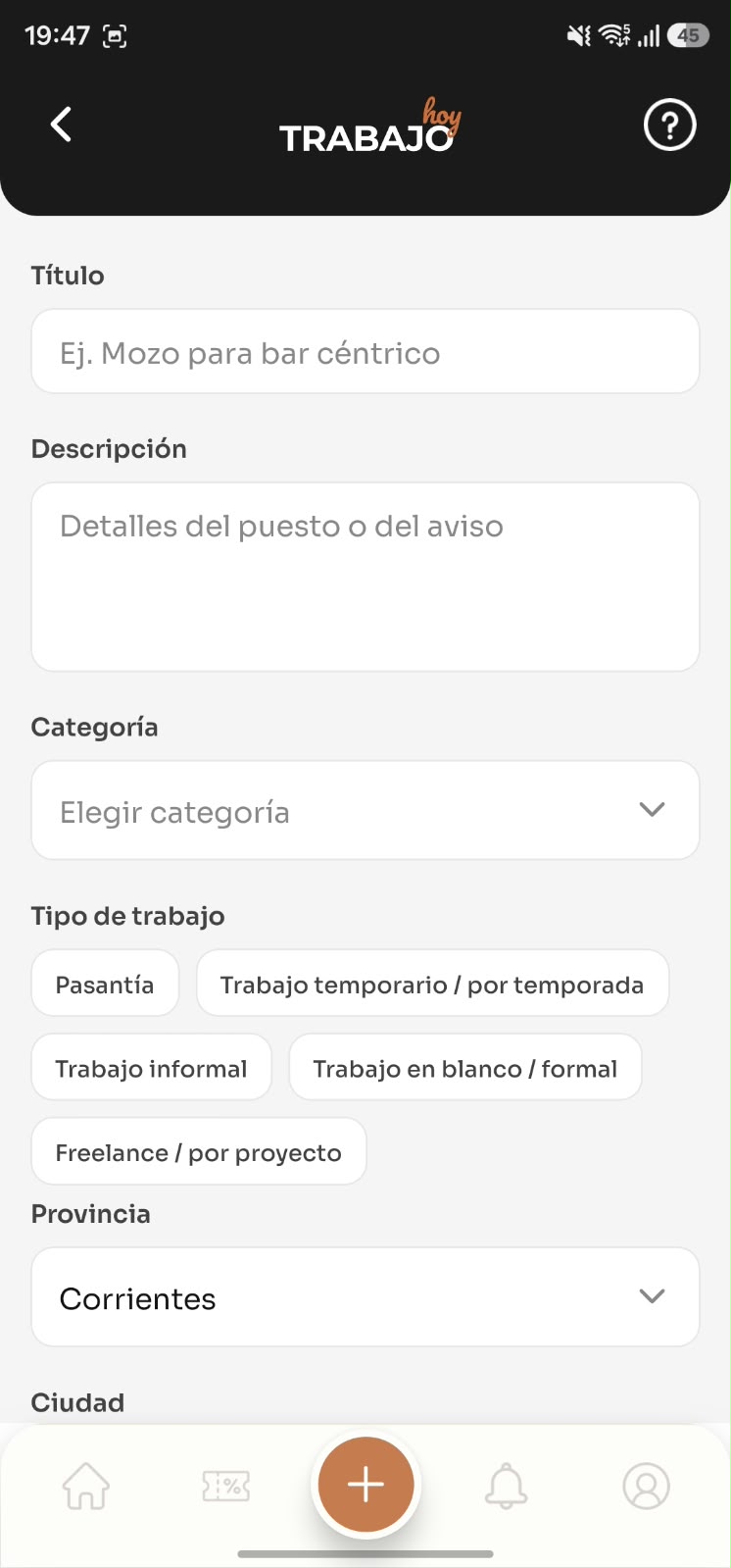 Crear una publicación