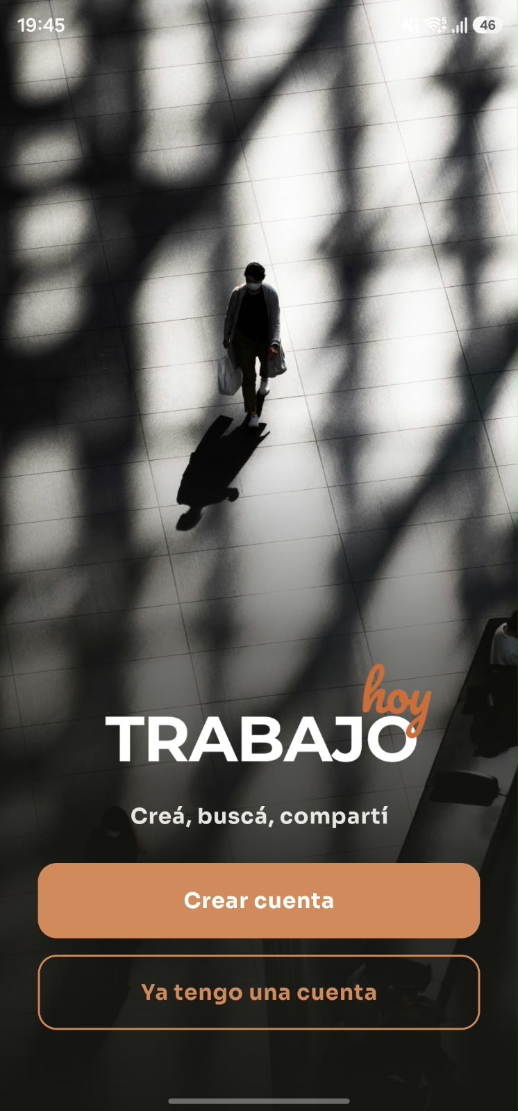 Inicio de la app TrabajoHOY